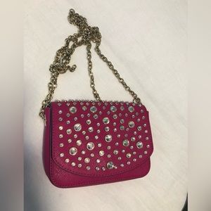 Juicy couture with beautiful Jim Detail, and gold strap, canvas, hot pink